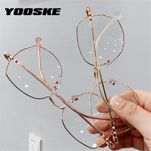 Load image into Gallery viewer, Transparent Glasses Frames Women Retro Oversized Optical  Eyeglasses Female Fashion Irregular Metal Myopia Frame