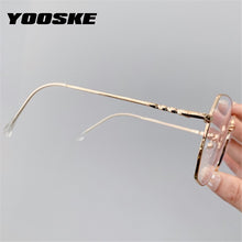 Load image into Gallery viewer, Transparent Glasses Frames Women Retro Oversized Optical  Eyeglasses Female Fashion Irregular Metal Myopia Frame