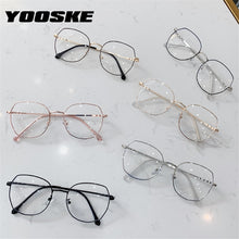 Load image into Gallery viewer, Transparent Glasses Frames Women Retro Oversized Optical  Eyeglasses Female Fashion Irregular Metal Myopia Frame