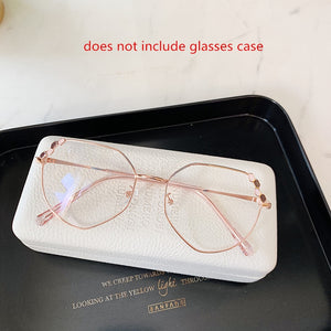 Transparent Optical Glasses Women Elegant Irregular Eyeglasses Frames Ladies Luxury Metal Spectacles Frame