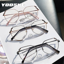 Load image into Gallery viewer, YOOSKE Transparent Optical Glasses Women Elegant Irregular Eyeglasses Frames Ladies  Metal Spectacles Frame