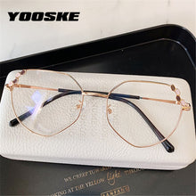 Load image into Gallery viewer, YOOSKE Transparent Optical Glasses Women Elegant Irregular Eyeglasses Frames Ladies  Metal Spectacles Frame
