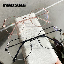 Load image into Gallery viewer, YOOSKE Transparent Optical Glasses Women Elegant Irregular Eyeglasses Frames Ladies  Metal Spectacles Frame