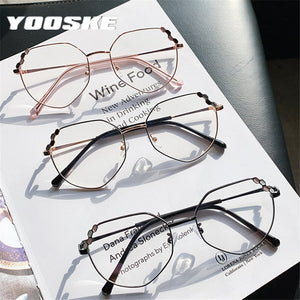 Transparent Optical Glasses Women Elegant Irregular Eyeglasses Frames Ladies Luxury Metal Spectacles Frame