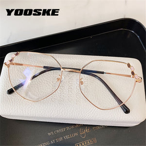 Transparent Optical Glasses Women Elegant Irregular Eyeglasses Frames Ladies Luxury Metal Spectacles Frame