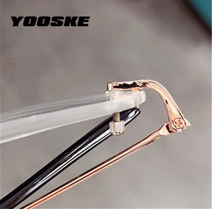 Transparent Rimless Eyeglasses Frames for Women Blue Llight Blocking Glasses Men Computer Optical Frame