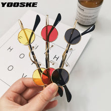 Carica l'immagine nel visualizzatore di Gallery, YOOSKE Trendy Round Sunglasses Men Vintage Small Sun Glasses Women's Red Black Mirror Hip hop Style Eyewear UV400