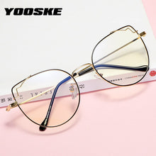 Load image into Gallery viewer, Vintage Cat Eye Glasses Frames Women Retro Transparent Eyeglasses Female Oversized Optical Spectacles