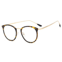 Load image into Gallery viewer, YOOSKE Vintage Oversized Glasses Frame Women Men Round Eyeglasses Metal Frames Computer Gaming Optical Spectacles Black Glass