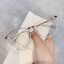 Load image into Gallery viewer, YOOSKE Vintage Oversized Glasses Frame Women Men Round Eyeglasses Metal Frames Computer Gaming Optical Spectacles Black Glass