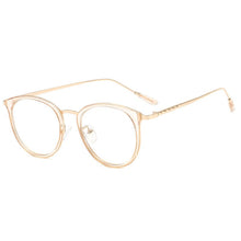 Load image into Gallery viewer, YOOSKE Vintage Oversized Glasses Frame Women Men Round Eyeglasses Metal Frames Computer Gaming Optical Spectacles Black Glass