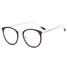 Load image into Gallery viewer, YOOSKE Vintage Oversized Glasses Frame Women Men Round Eyeglasses Metal Frames Computer Gaming Optical Spectacles Black Glass