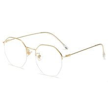 Load image into Gallery viewer, Vintage Polygon Optical Frame Women Anti Blue Ray Computer Glasses Metal Eyeglasses Frames for Ladies