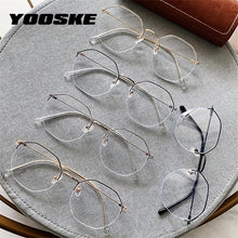 Load image into Gallery viewer, Vintage Polygon Optical Frame Women Anti Blue Ray Computer Glasses Metal Eyeglasses Frames for Ladies