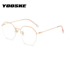 Load image into Gallery viewer, Vintage Polygon Optical Frame Women Anti Blue Ray Computer Glasses Metal Eyeglasses Frames for Ladies