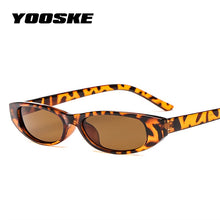 Load image into Gallery viewer, YOOSKE Vintage Rectangle Sunglasses Women Cat Eye Designer Ladies Small Frame Black Red Sun Glasses Brand Retro Skinny Eyewear