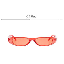 Load image into Gallery viewer, YOOSKE Vintage Rectangle Sunglasses Women Cat Eye Designer Ladies Small Frame Black Red Sun Glasses Brand Retro Skinny Eyewear