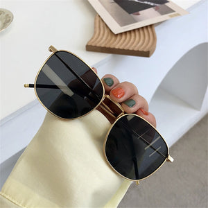 YOOSKE Vintage Sunglasses Women Men Retro Driving Sun Glasses Female Male Shades Eyewear Brand Designer Metal Goggles