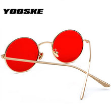 Load image into Gallery viewer, YOOSKE Vintage Sunglasses Women Men Retro Round Steampunk Sun Glasses Female Male Metal Hip Hop Eyewear UV400