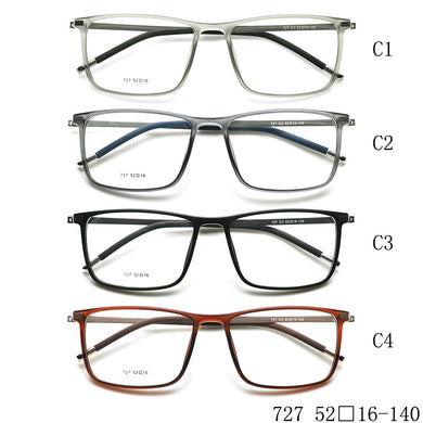 YOUTOP Montature da vista da uomo marroni quadrate leggere Miopia occhiali da vista da donna Ultem 727 
