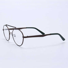 Carica l&#39;immagine nel visualizzatore di Gallery, YOUTOP  Men&#39;s Round Eyeglasses Striped Stainless Steel eyewear Frame Women&#39;s Myopia Frame S7012