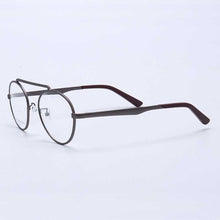 Carica l&#39;immagine nel visualizzatore di Gallery, YOUTOP  Men&#39;s Round Eyeglasses Striped Stainless Steel eyewear Frame Women&#39;s Myopia Frame S7012