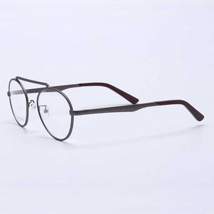 YOUTOP  Men's Round Eyeglasses Striped Stainless Steel eyewear Frame Women's Myopia Frame S7012