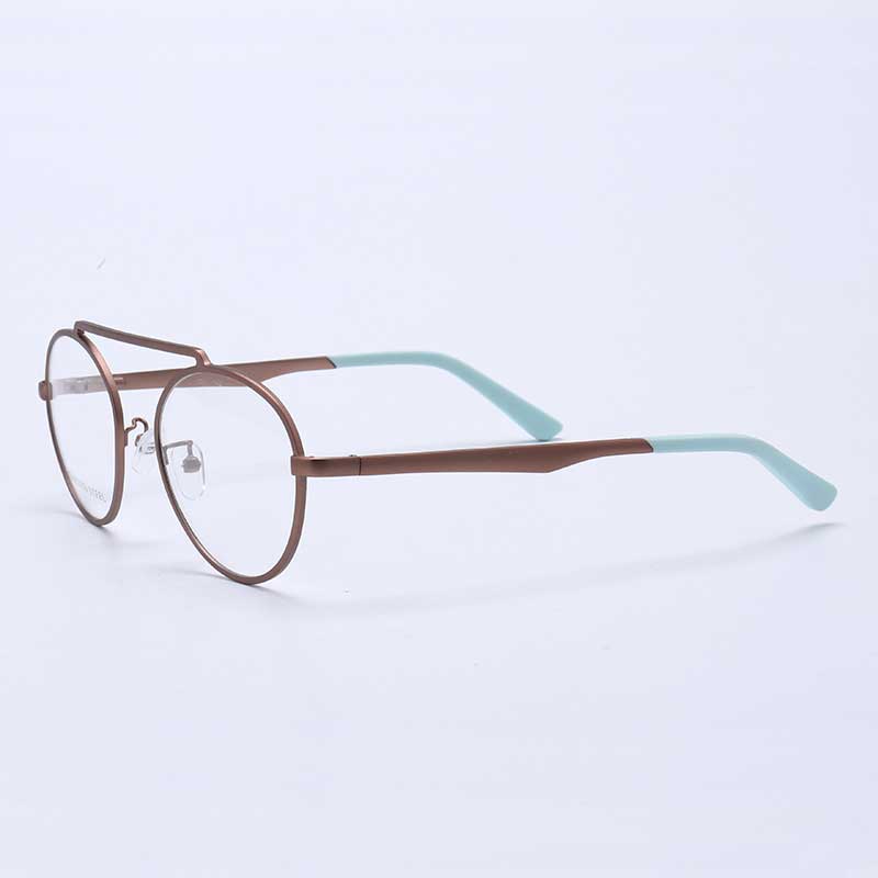 YOUTOP  Men's Round Eyeglasses Striped Stainless Steel eyewear Frame Women's Myopia Frame S7012
