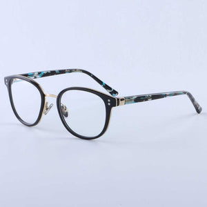 YOUTOP  Men's Round Optical Frames Fashionable Eyeglasses women's Myopia Eye glasses Striped Ultem eyewear 2064