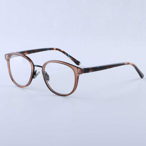 YOUTOP  Men's Round Optical Frames Fashionable Eyeglasses women's Myopia Eye glasses Striped Ultem eyewear 2064