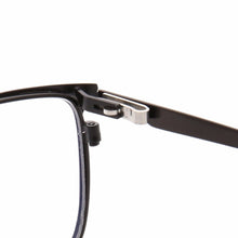Carica l&#39;immagine nel visualizzatore di Gallery, YOUTOP Square Frame Men&#39;s Business Eyeglasses Male&#39;s Glasses Striped Stainless Steel eyewear 8009