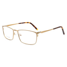 Carica l&#39;immagine nel visualizzatore di Gallery, YOUTOP Square Frame Men&#39;s Business Eyeglasses Male&#39;s Glasses Striped Stainless Steel eyewear 8009