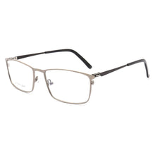 Carica l&#39;immagine nel visualizzatore di Gallery, YOUTOP Square Frame Men&#39;s Business Eyeglasses Male&#39;s Glasses Striped Stainless Steel eyewear 8009