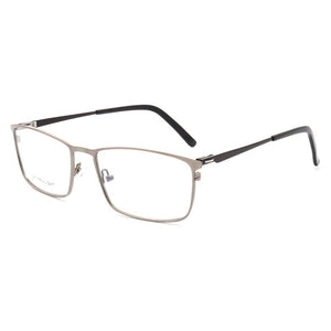 YOUTOP Square Frame Men's Business Eyeglasses Male's Glasses Striped Stainless Steel eyewear 8009
