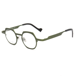 YOUTOP Unisex B-Titanium Premium Material Round Shield Shaped Non Prescription Eyeglass Frames 7030