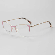 Carica l&#39;immagine nel visualizzatore di Gallery, YOUTOP Women Cat Eye Stainless Steel  Eyeglasses Optical Female Eyewear Prescription Glasses Frame S6822