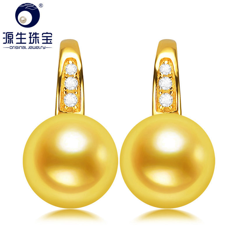 [YS]925 Sterling Silver Pearl Earring 7.5-8mm Natrual South sea Wedding Pearl Earrings