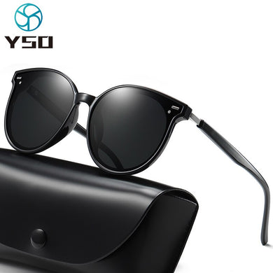 YSO Cat Eye Sunglasses For Women Men Polarized UV Protection Goggles For Car Driving TAC Lenses Women Glasses 335