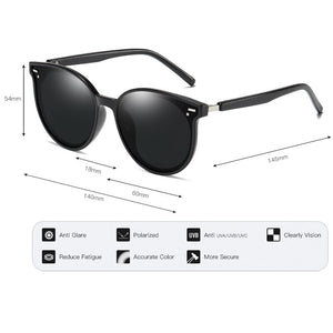 YSO Cat Eye Sunglasses For Women Men Polarized UV Protection Goggles For Car Driving TAC Lenses Women Glasses 335