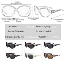 Load image into Gallery viewer, 2022 New Sunglasses Female Polarized Sun glasses 2012 Diamond Fashion Classic Big Frame Glasses Women Vintage oculos de sol