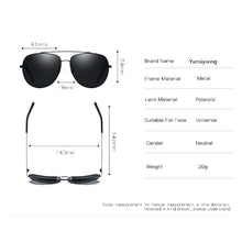 Load image into Gallery viewer, YSYX Men&#39;s Pilot For Sunglasses  Matal Frame Glasses Brand Vintage Fishing Sun Glasses For Men/Women Eyewear YS6065