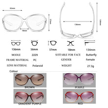 Load image into Gallery viewer, YSYX Polarized Sunglasses Women&#39;s Butterfly Frame Sun Glasses UV400 Mirror Driving Travel Women Eyewear gafas de sol 2229