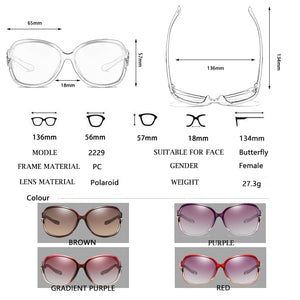 YSYX Polarized Sunglasses Women's Butterfly Frame Sun Glasses UV400 Mirror Driving Travel Women Eyewear gafas de sol 2229