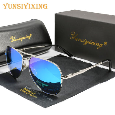 YSYX Vintage Polarized Lens Men's Sunglasses Brand Glasses   Classic Pilot Fishing Sun Glasses Anti Blue ray sun protective 6121