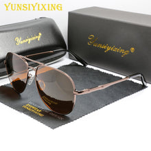 Load image into Gallery viewer, YSYX Vintage Polarized Lens Men's Sunglasses Brand Glasses   Classic Pilot Fishing Sun Glasses Anti Blue ray sun protective 6121