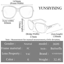 Load image into Gallery viewer, Butterfly Women‘s Sunglasses Polarizer Design Fashion  Sun Glasses Women Luxury Driving Eyewear Oculos de sol 3609