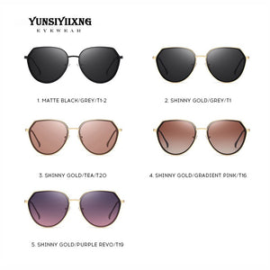 YUNSIYIXING Polarized Women Sunglasses Butterfly Brand Sun Glasses  Coating Mirror Driving Eyewear For Women 2220