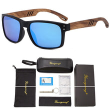 Carica l&#39;immagine nel visualizzatore di Gallery, YUNSIYIXING Wooden Polarized Sunglasses Men Square Resin Sun Glasses Natural Wood UV400 Mirror Eyewear Men/Women Oculos de sol