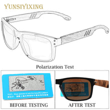 Carica l&#39;immagine nel visualizzatore di Gallery, YUNSIYIXING Wooden Polarized Sunglasses Men Square Resin Sun Glasses Natural Wood UV400 Mirror Eyewear Men/Women Oculos de sol