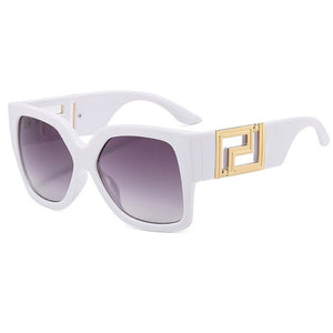 YZAHNEGN Retro large black leopard print square Sunglasses trend women  brand sunglasses women elegant Sunglasses 2023